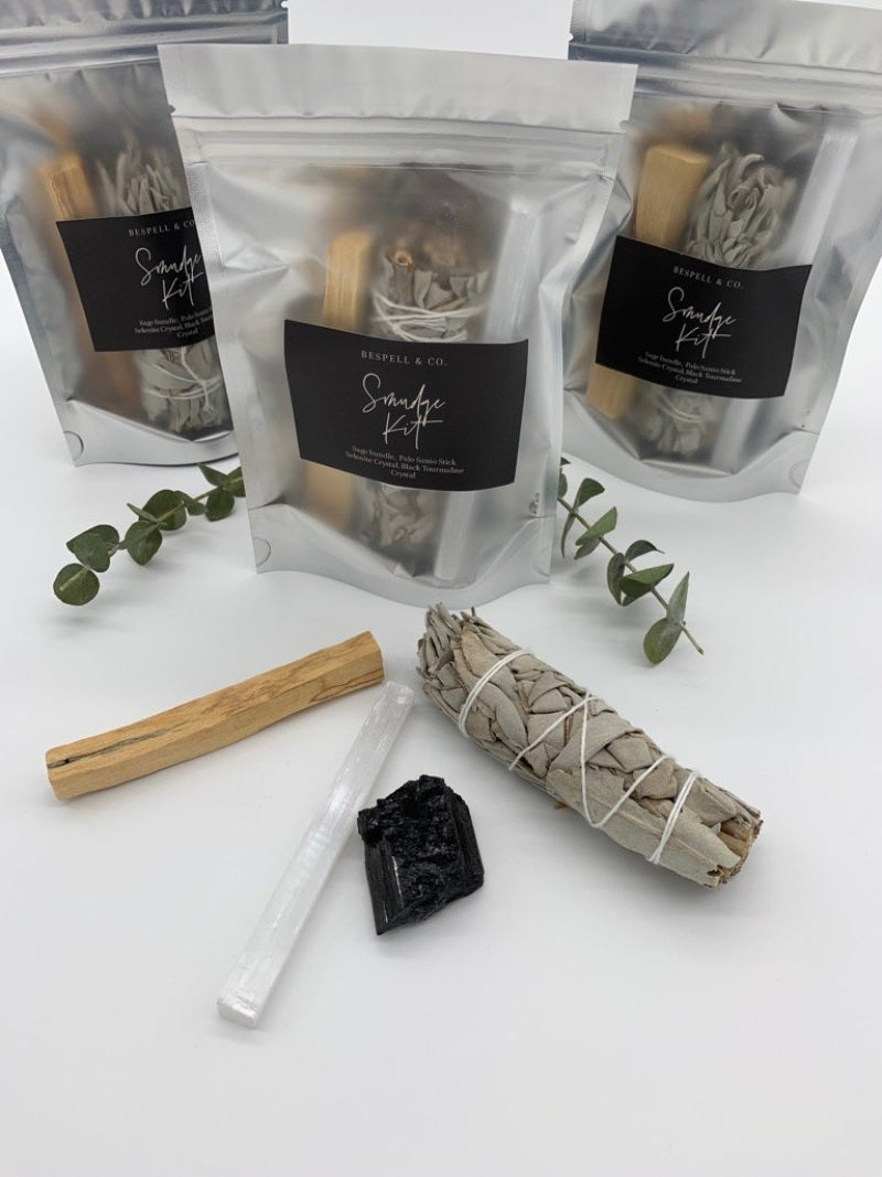 Savannah Smudge Ritual Kit: Sage, Palo Santo & Crystals - ShopPurpleUmbrella