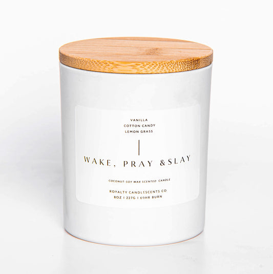 Wake, Pray & Slay Candle - ShopPurpleUmbrella