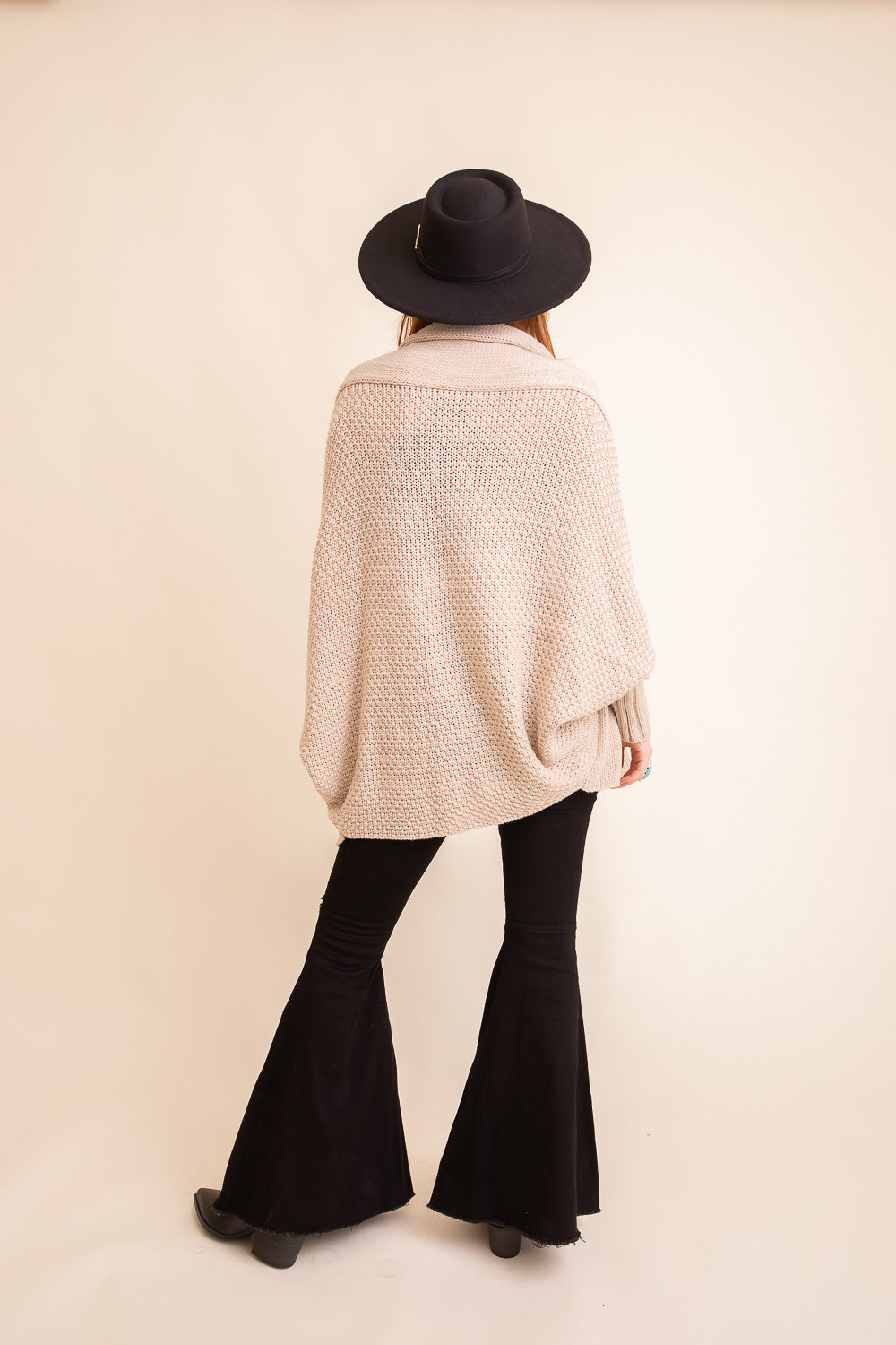 Cuddly Bat Sleeve Knit Cardigan - ShopPurpleUmbrella