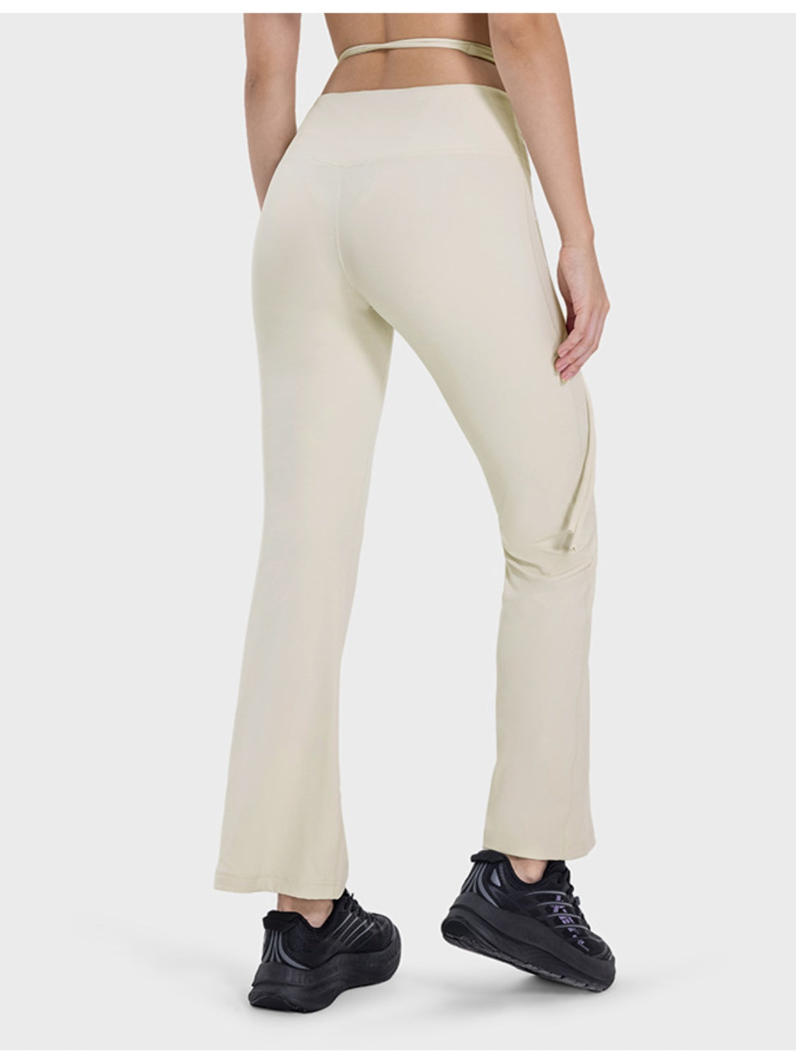 Mid-Rise Activewear Flare Pants - ShopPurpleUmbrella