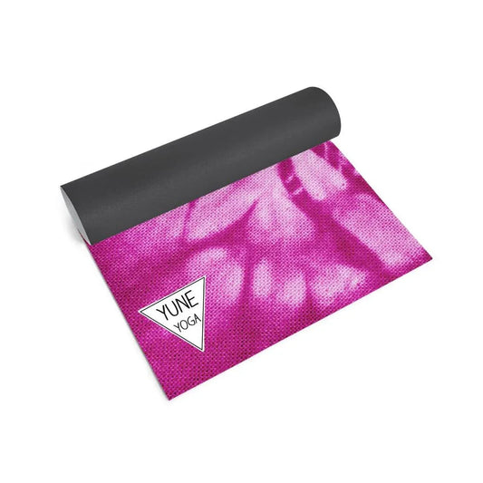 Natural Rubber Yoga Mat | Pink Tie Dye