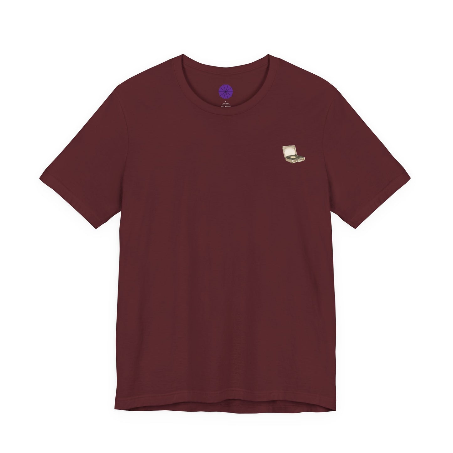 Vintage Record Player Graphic Cotton Women's Tee