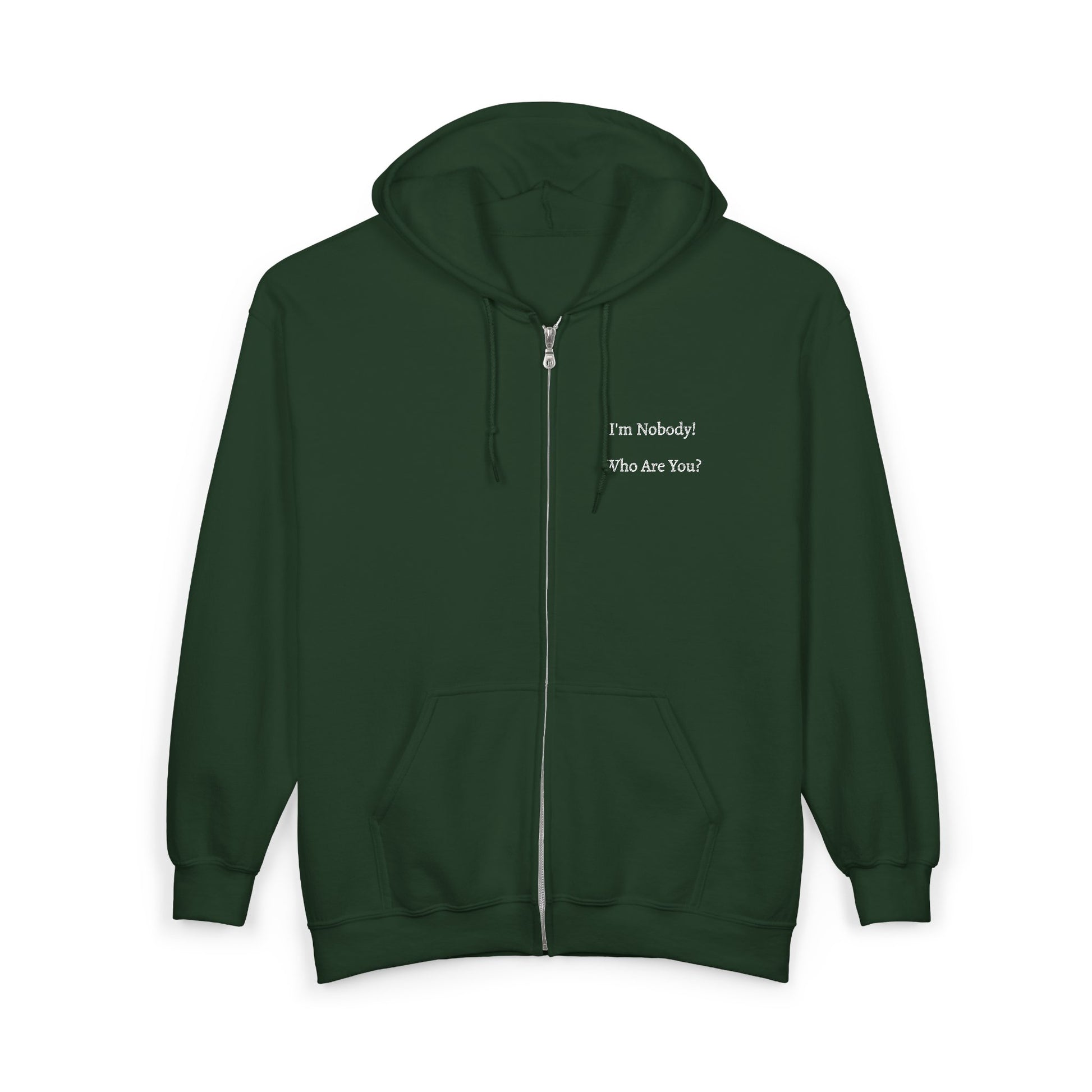 Forest Green Zip Up Emily Dickson Hoodie
