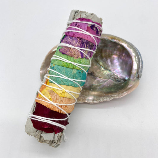 Sage Smudge Stick with Abalone Shell - ShopPurpleUmbrella