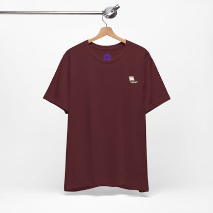 Vintage record player graphic tee on hanger
