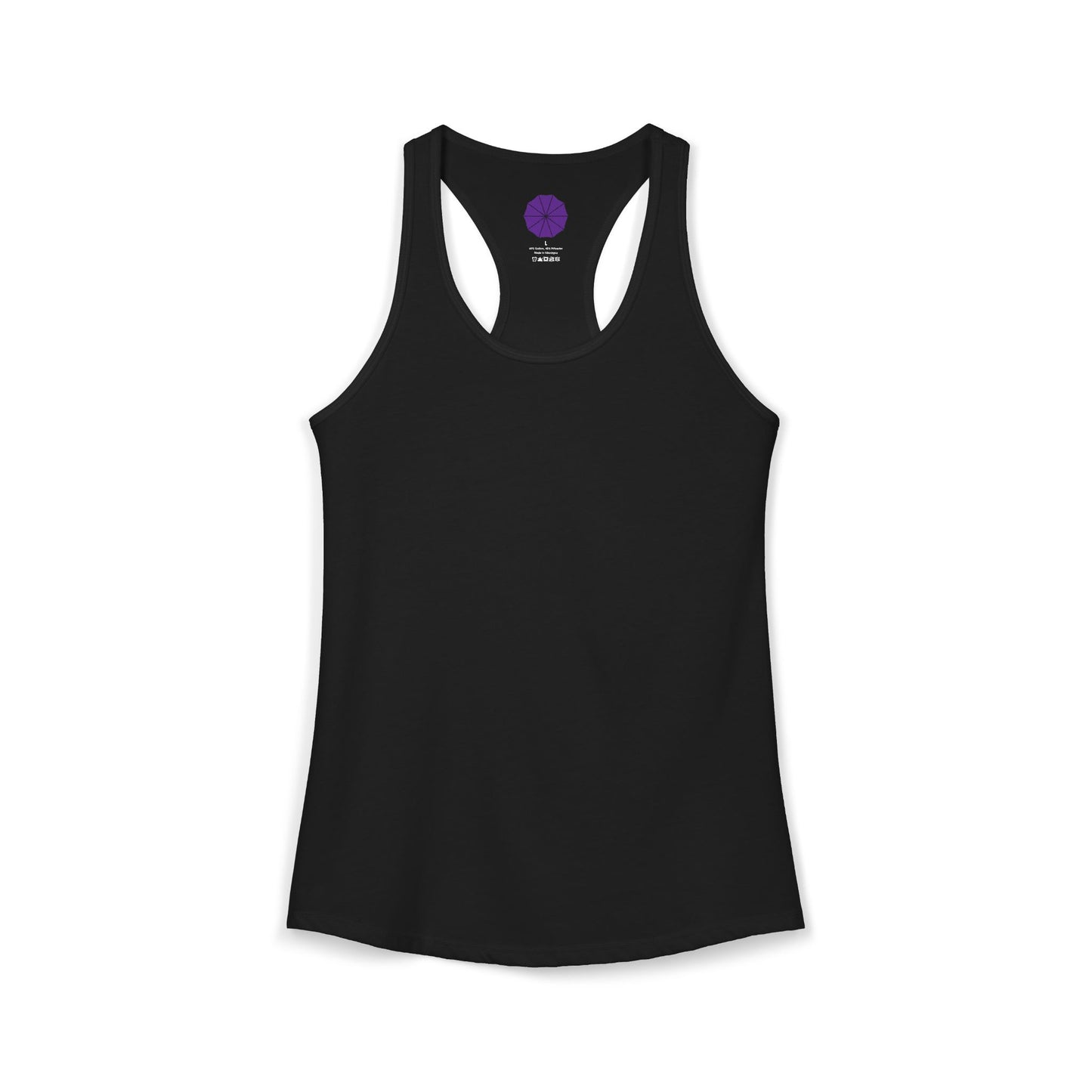 Black tank top on a white background