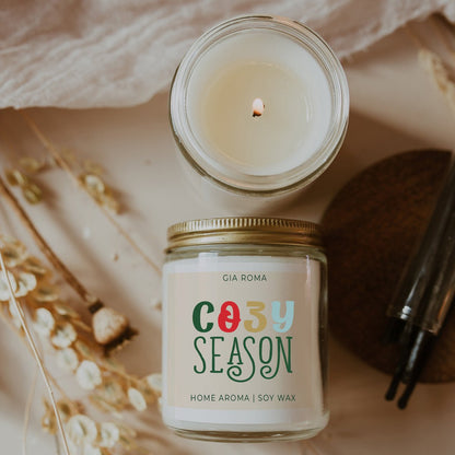 Cozy Season Candle – Citrus, Clove & Pine Soy Blend - ShopPurpleUmbrella