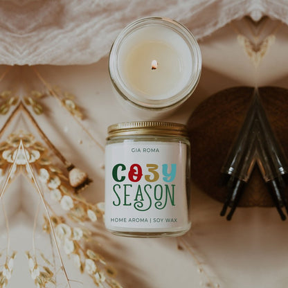 Cozy Season Candle – Citrus, Clove & Pine Soy Blend - ShopPurpleUmbrella