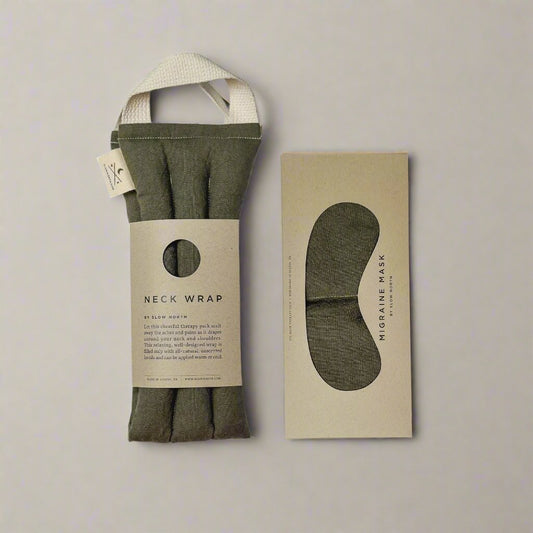Eye Mask + Neck Wrap Bundle - Olive - ShopPurpleUmbrella