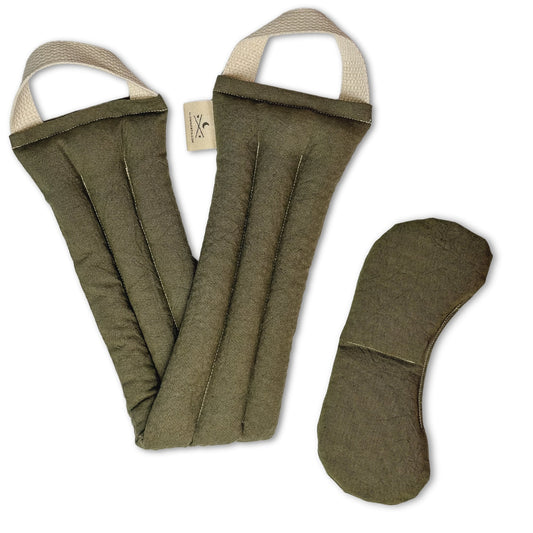 Eye Mask + Neck Wrap Bundle - Olive - ShopPurpleUmbrella