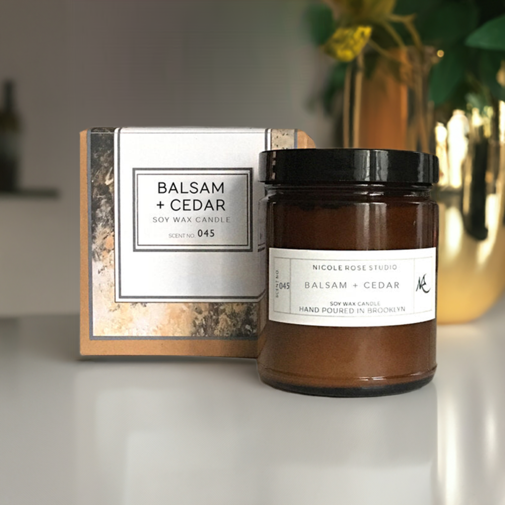 Balsam & Cedar Soy Wax Candle - ShopPurpleUmbrella