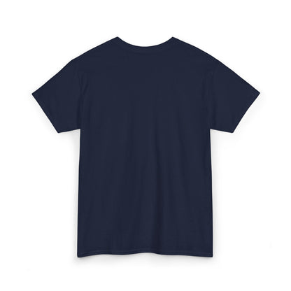 Navy blue t-shirt on a white background