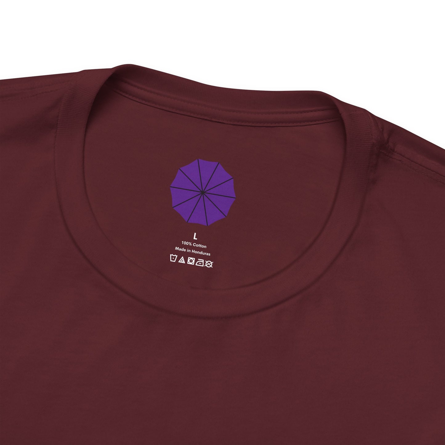 shop purple umbrella neck label