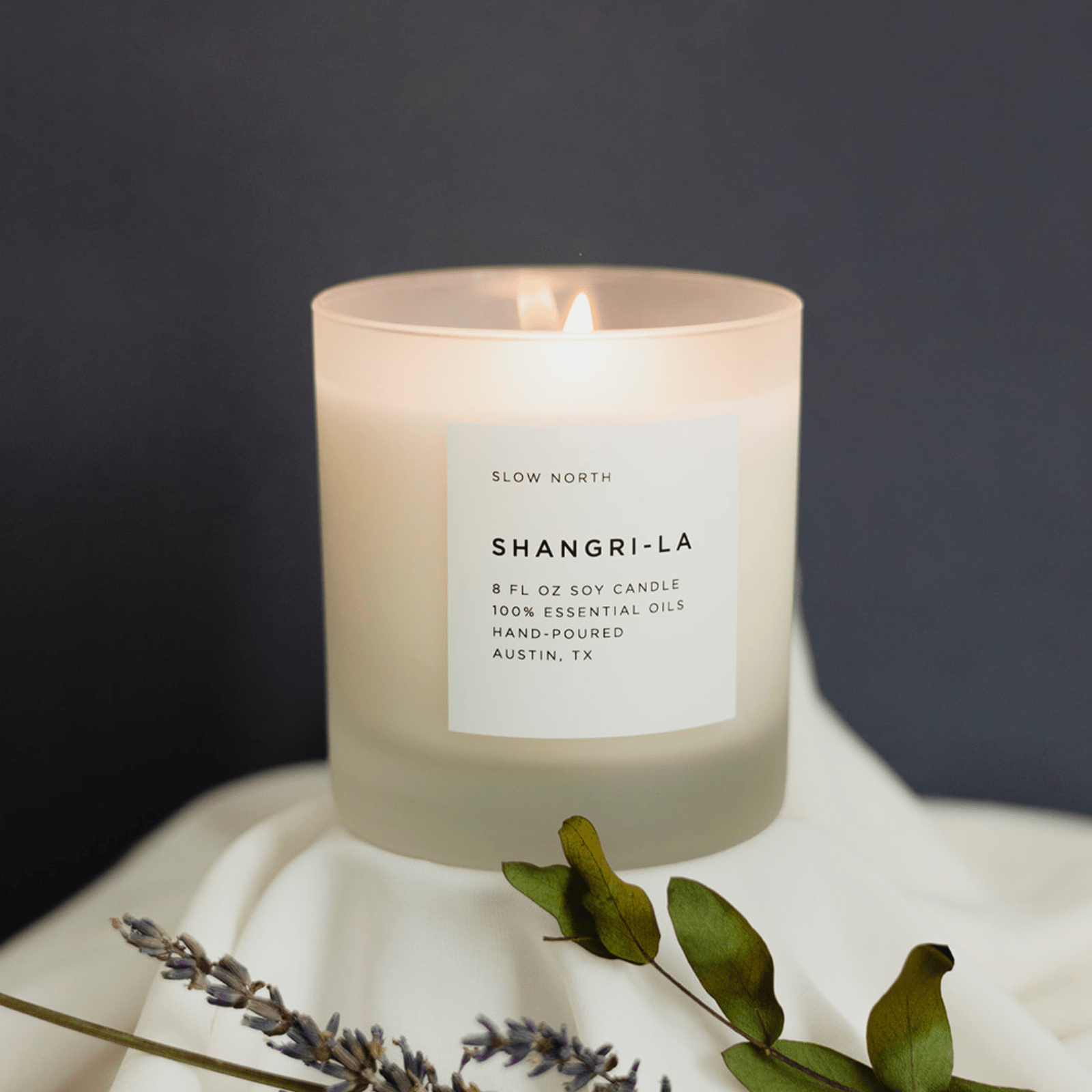 Shangri - La Signature Candle • Eucalyptus • Lavender • Lemongrass - ShopPurpleUmbrella
