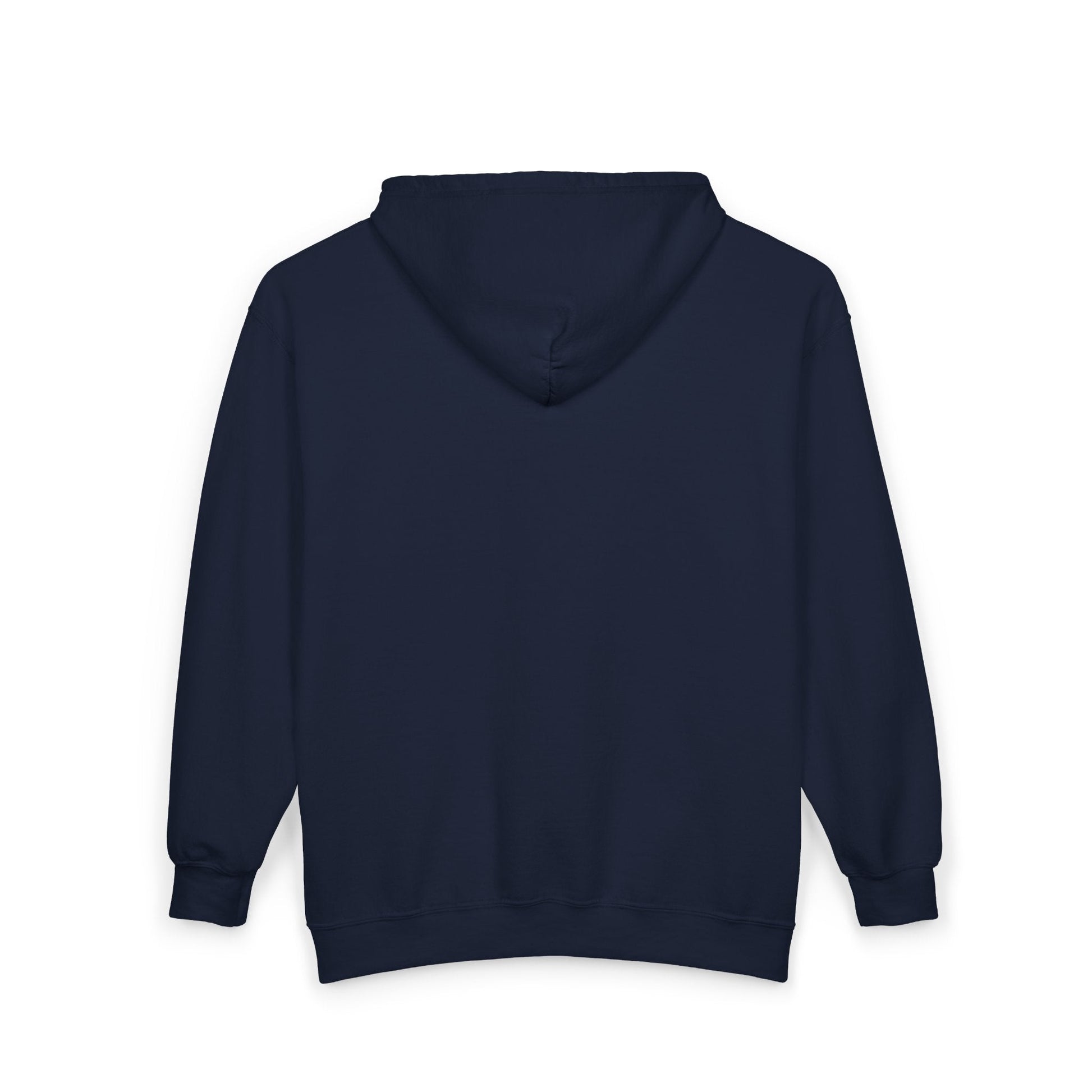 Navy blue hoodie on a white background