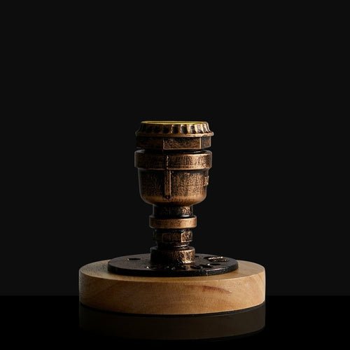 Vintage Retro LED Light with Wooden Base - ShopPurpleUmbrella