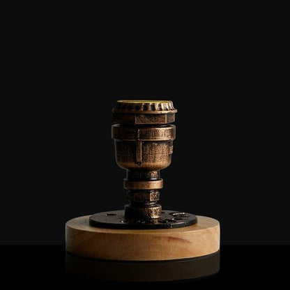 Vintage Retro LED Light with Wooden Base - ShopPurpleUmbrella