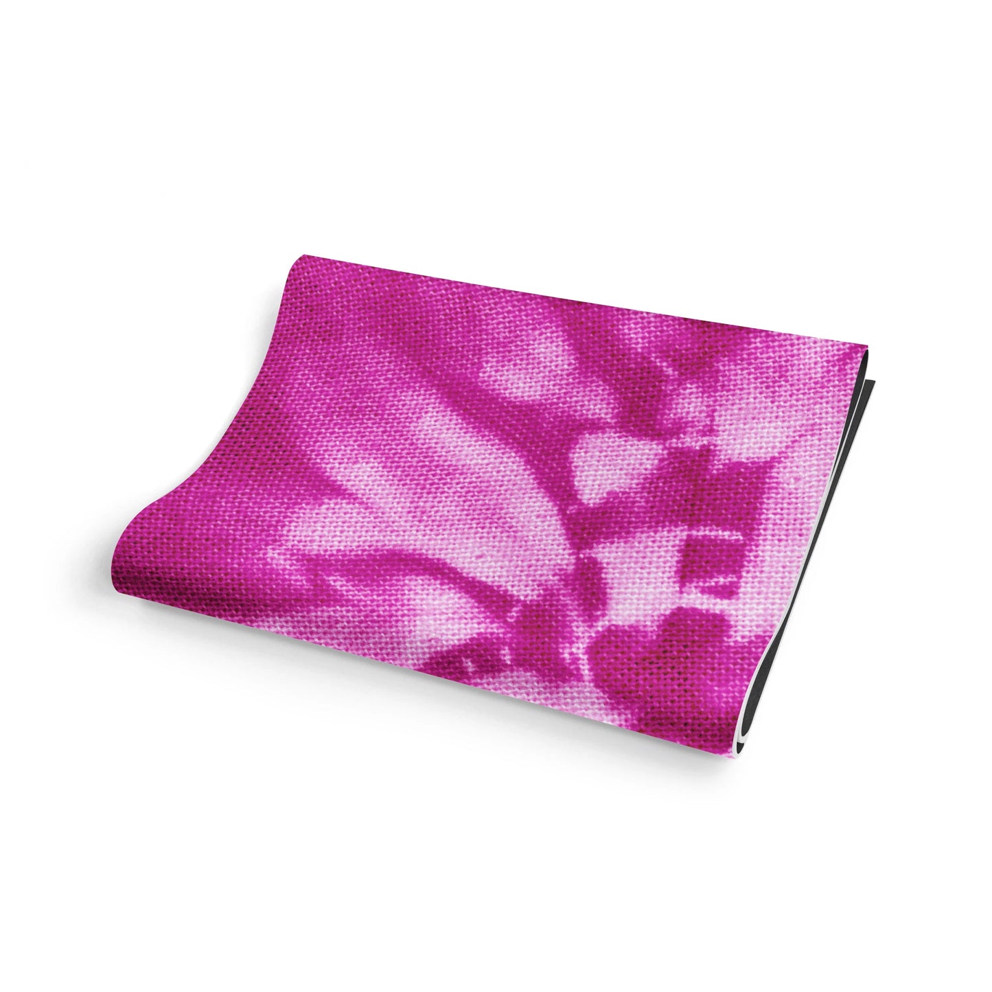 Pink textured fabric on a white background