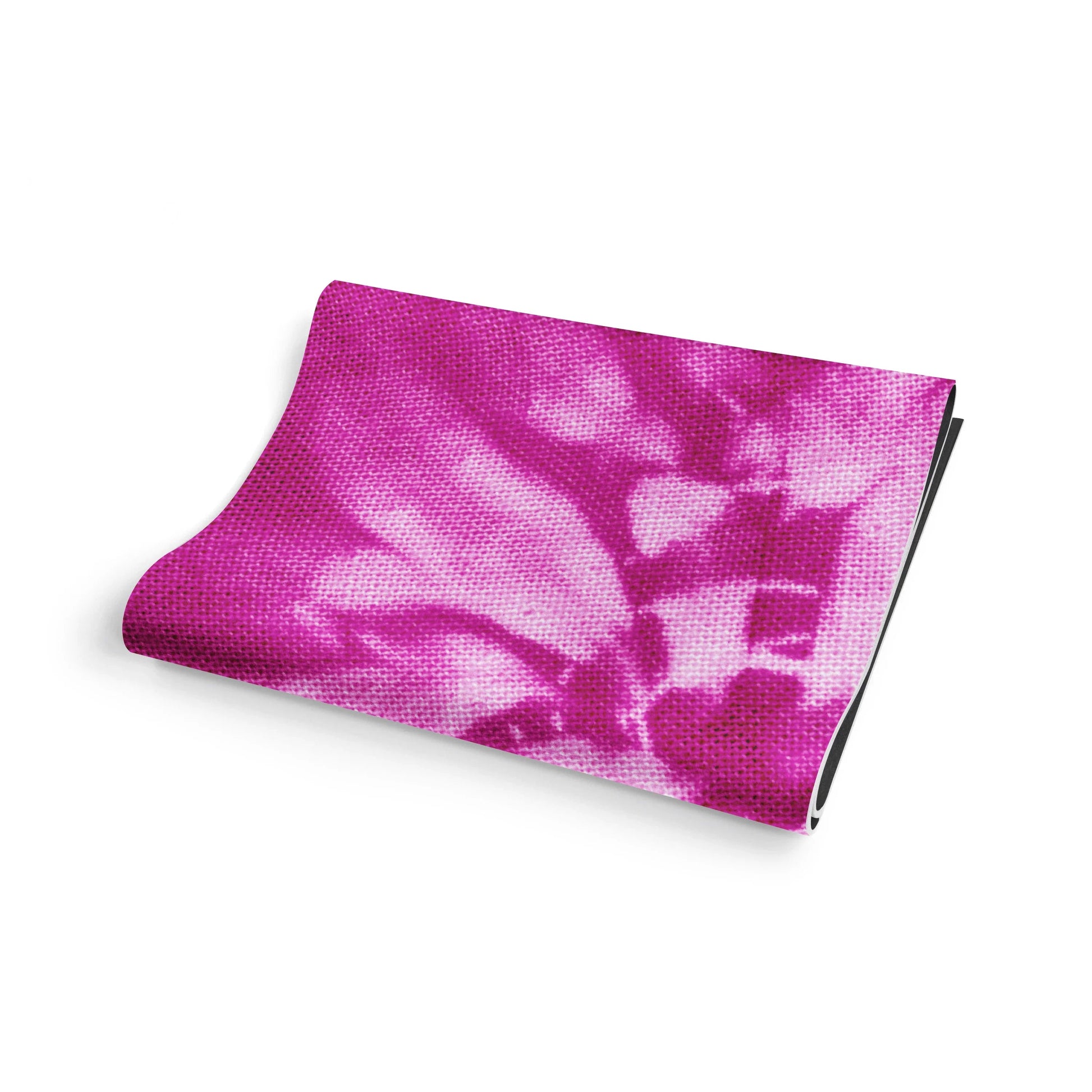 Pink textured fabric on a white background
