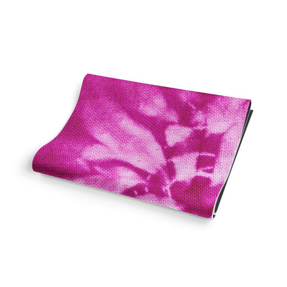 Pink textured fabric on a white background