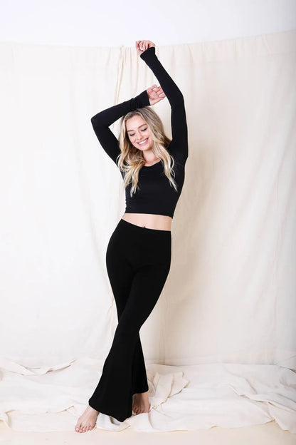 Women’s Flared Lounge Pants – Soft Modal Stretch - 