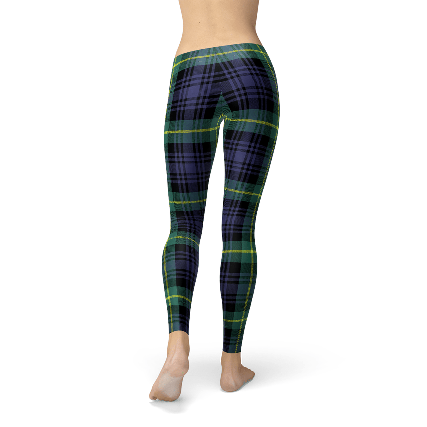 Green Plaid Leggings – Festive Comfort for Every Season - ShopPurpleUmbrella
