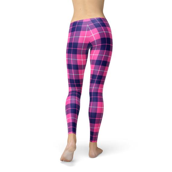 Women's Barbie Hot Pink Tartan Leggings – ShopPurpleUmbrella